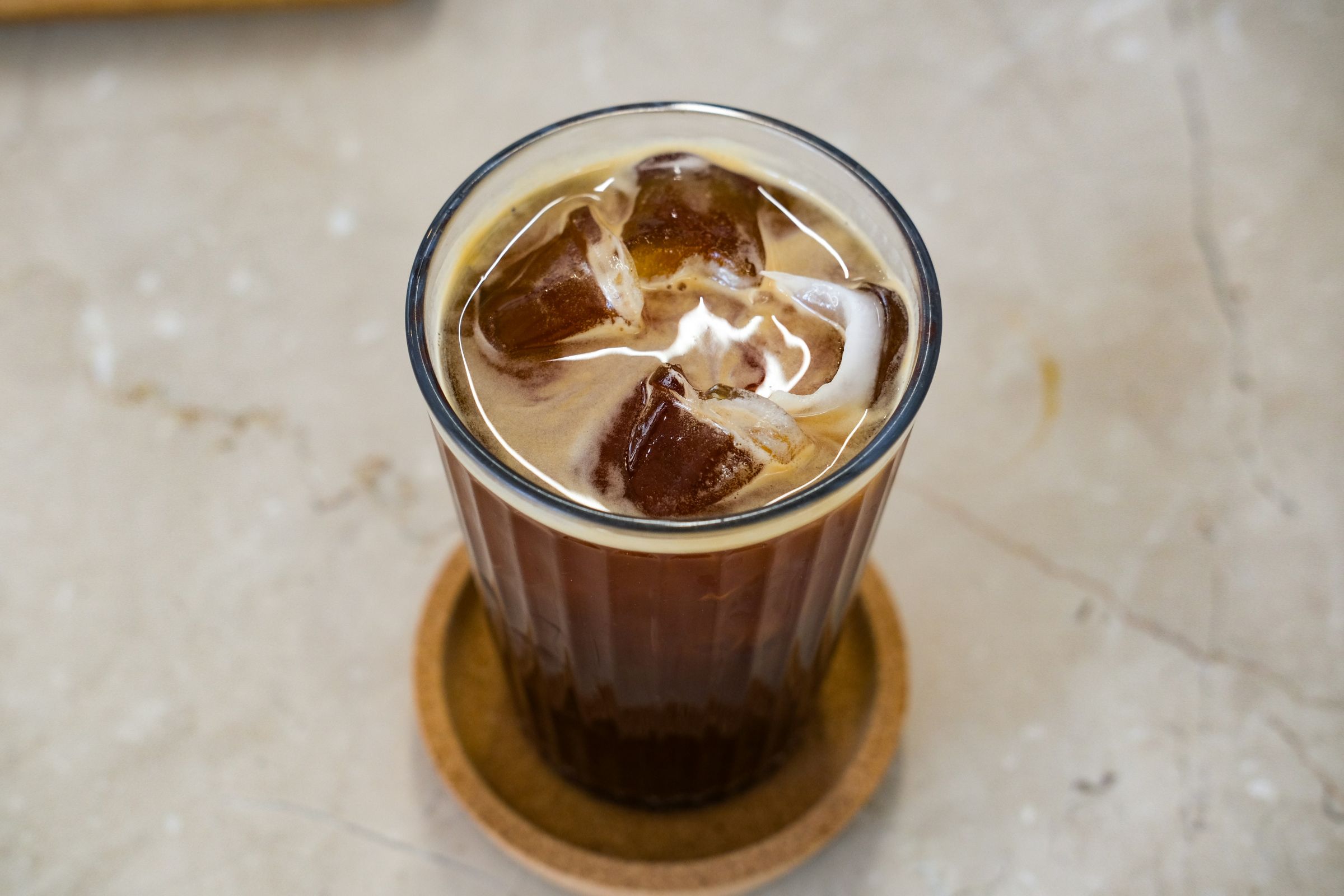 Greek iced coffee drink