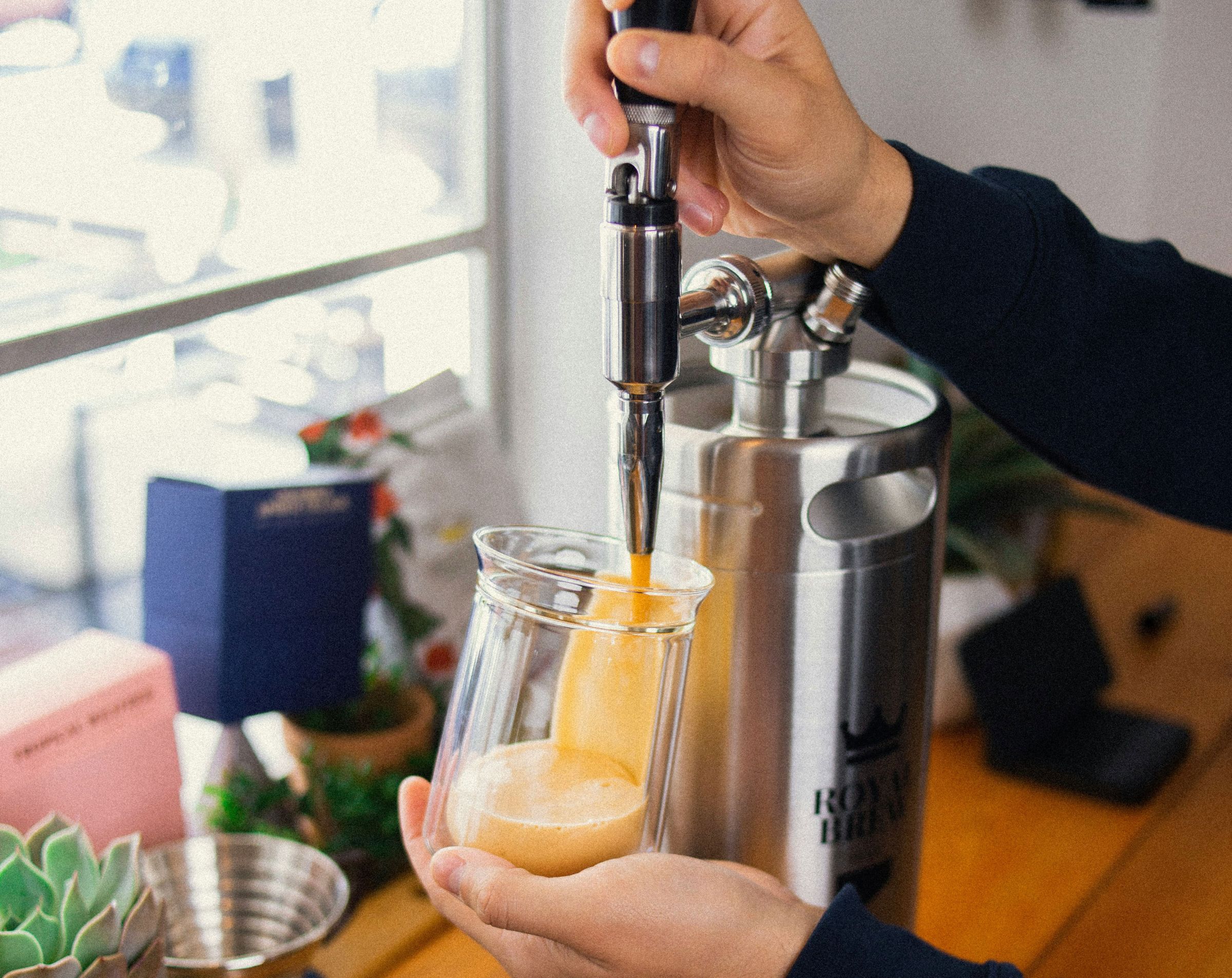 Coffee drink infused with nitrogen