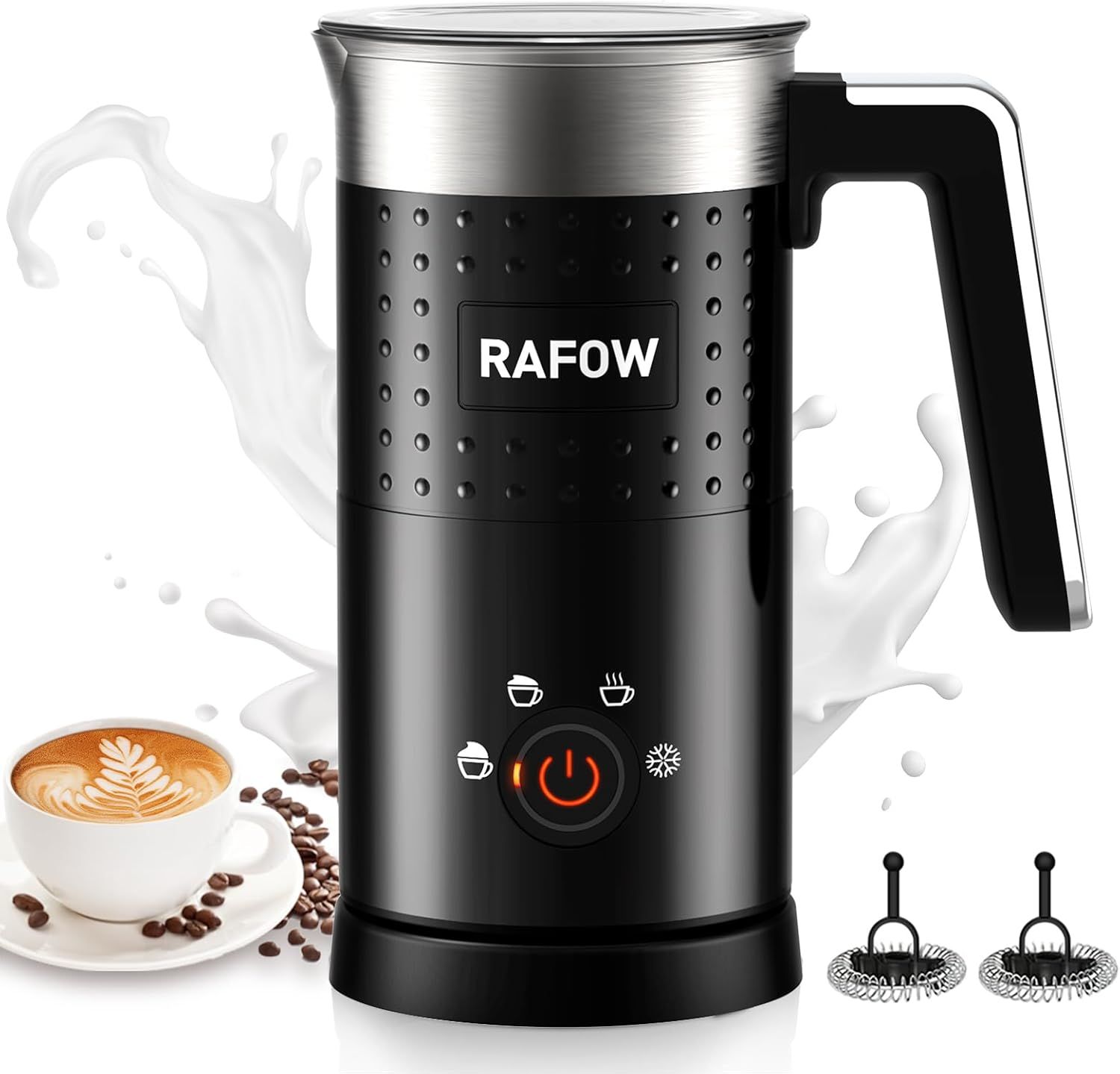 Rafow 4‑in‑1 Electric Milk Frother