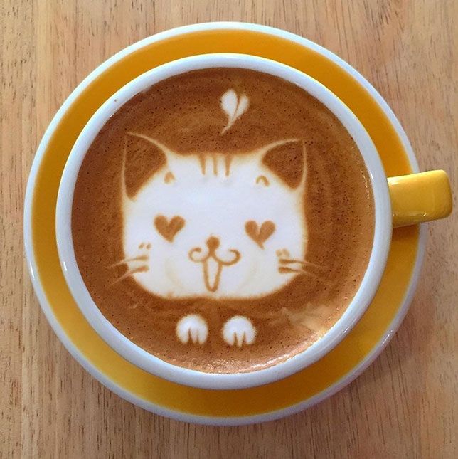 Etched Art latte art